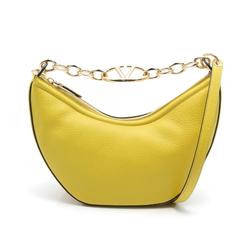 Valentino V Moon Shoulder Bag Leather Women's Yellow