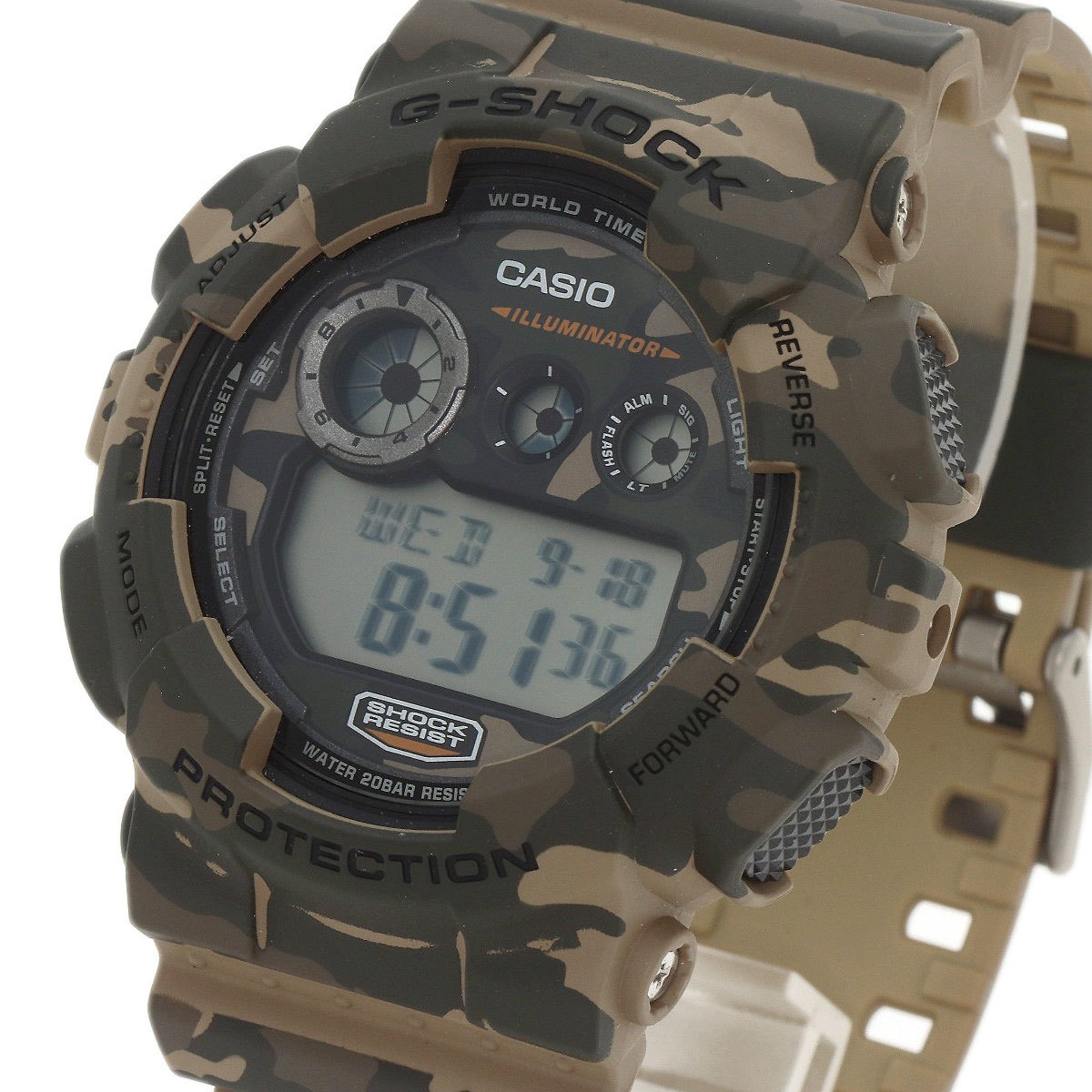 Casio GD-120CM G-Shock Camouflage Watch Stainless Steel Resin Men's CASIO