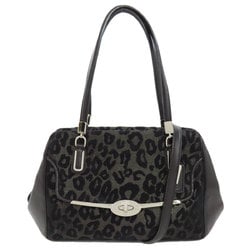 Coach 26287 Leopard Print Handbag Canvas Women's COACH