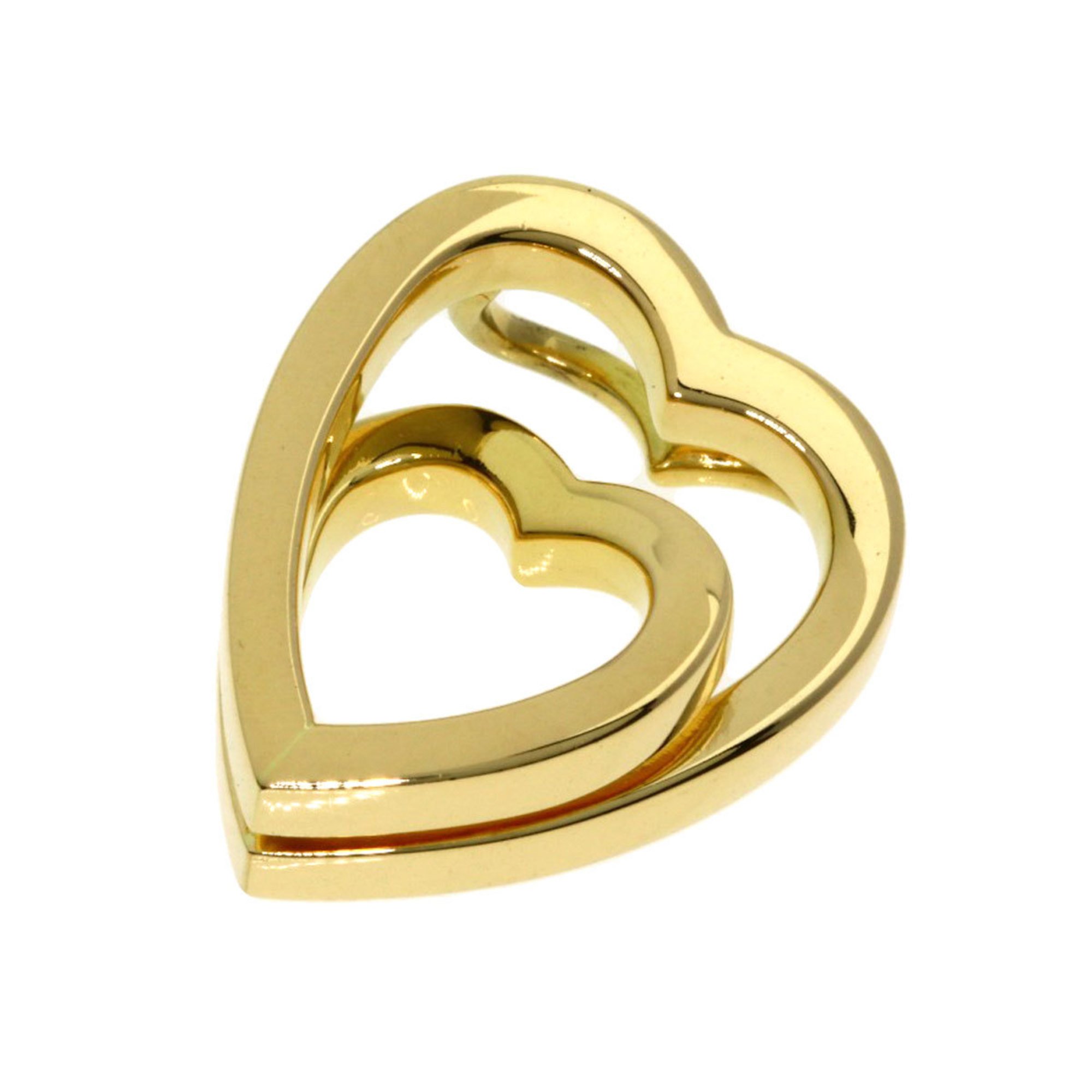 Cartier Interlace Heart Pendant Top K18 Yellow Gold Women's CARTIER