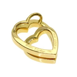 Cartier Interlace Heart Pendant Top K18 Yellow Gold Women's CARTIER