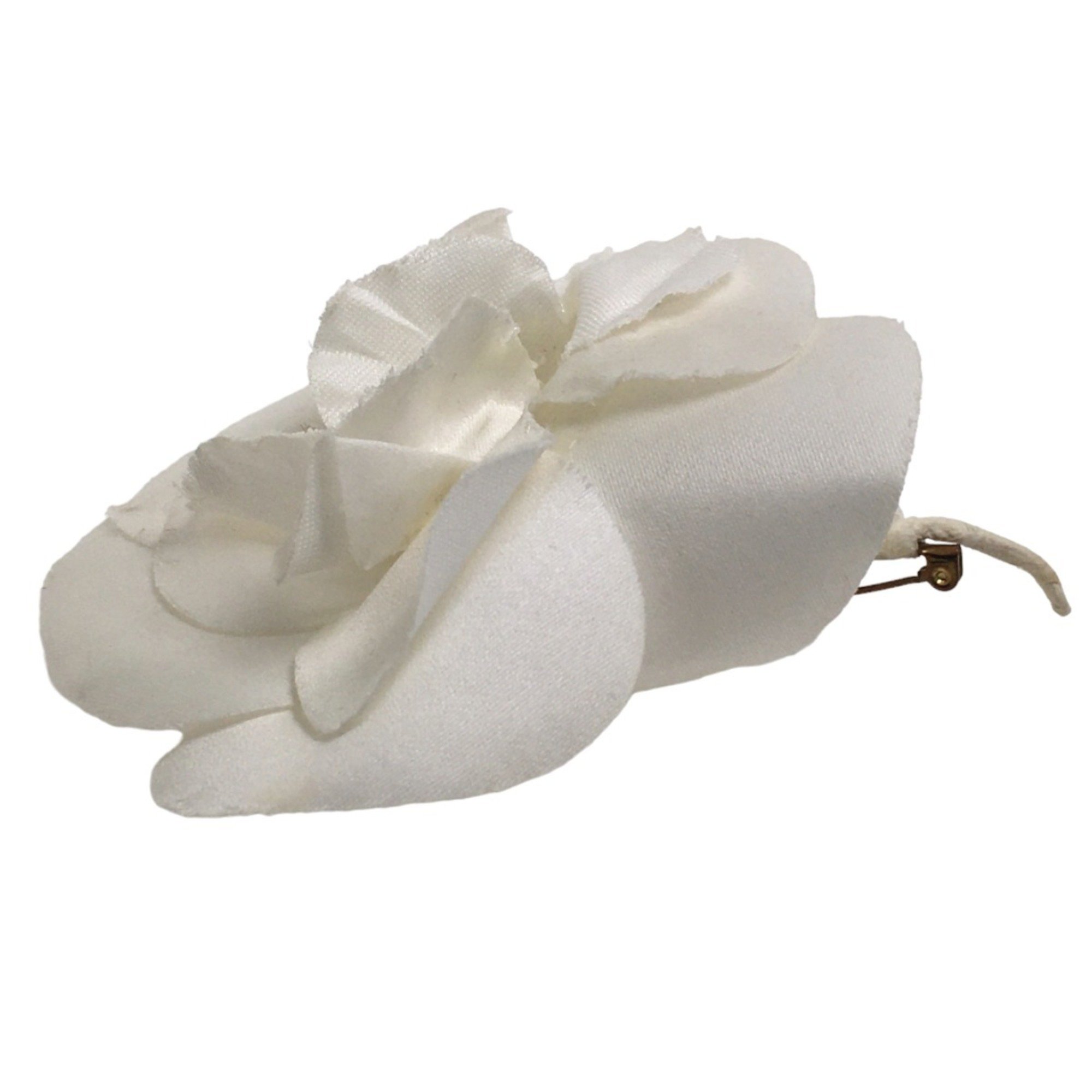 CHANEL Camellia Brooch Corsage White