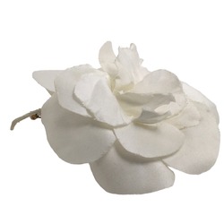 CHANEL Camellia Brooch Corsage White