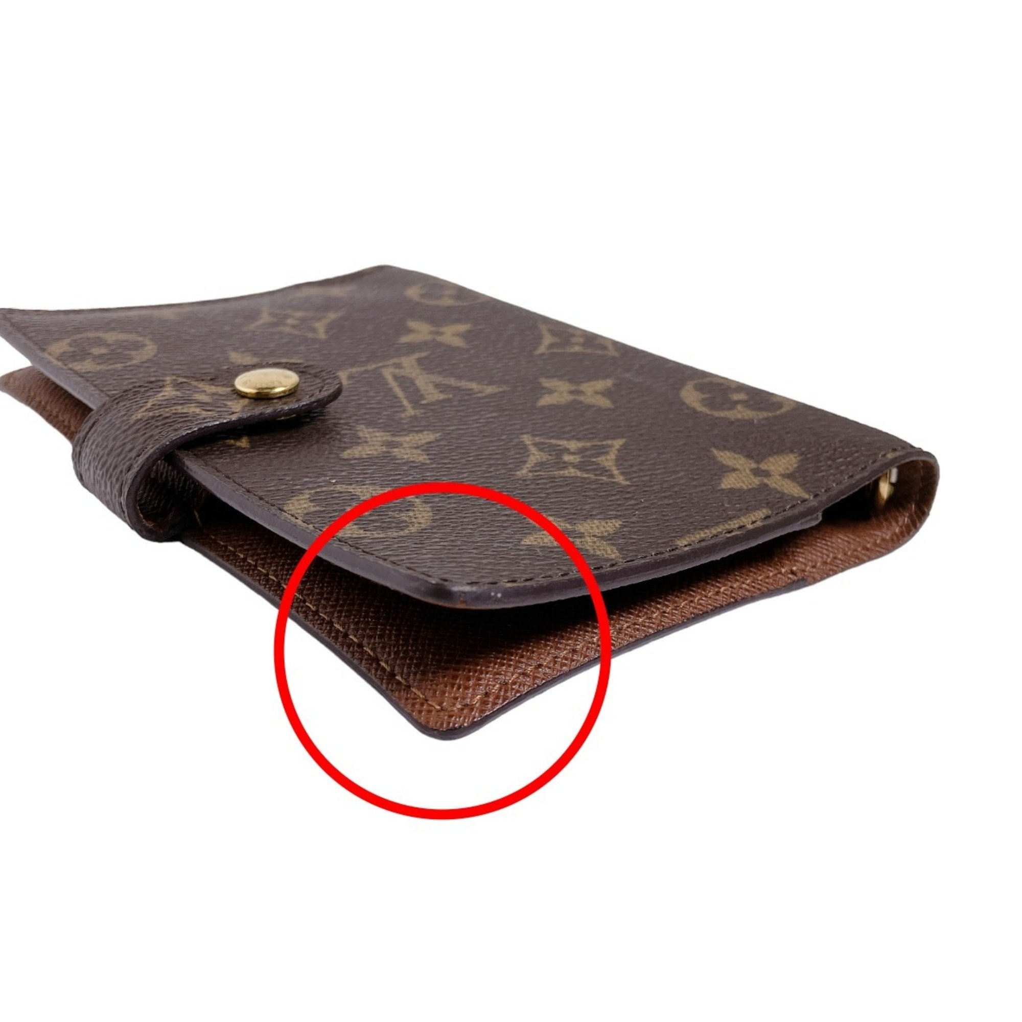 Louis Vuitton LOUIS VUITTON Notebook Cover Case Monogram Agenda PM Canvas R20005 Brown LV