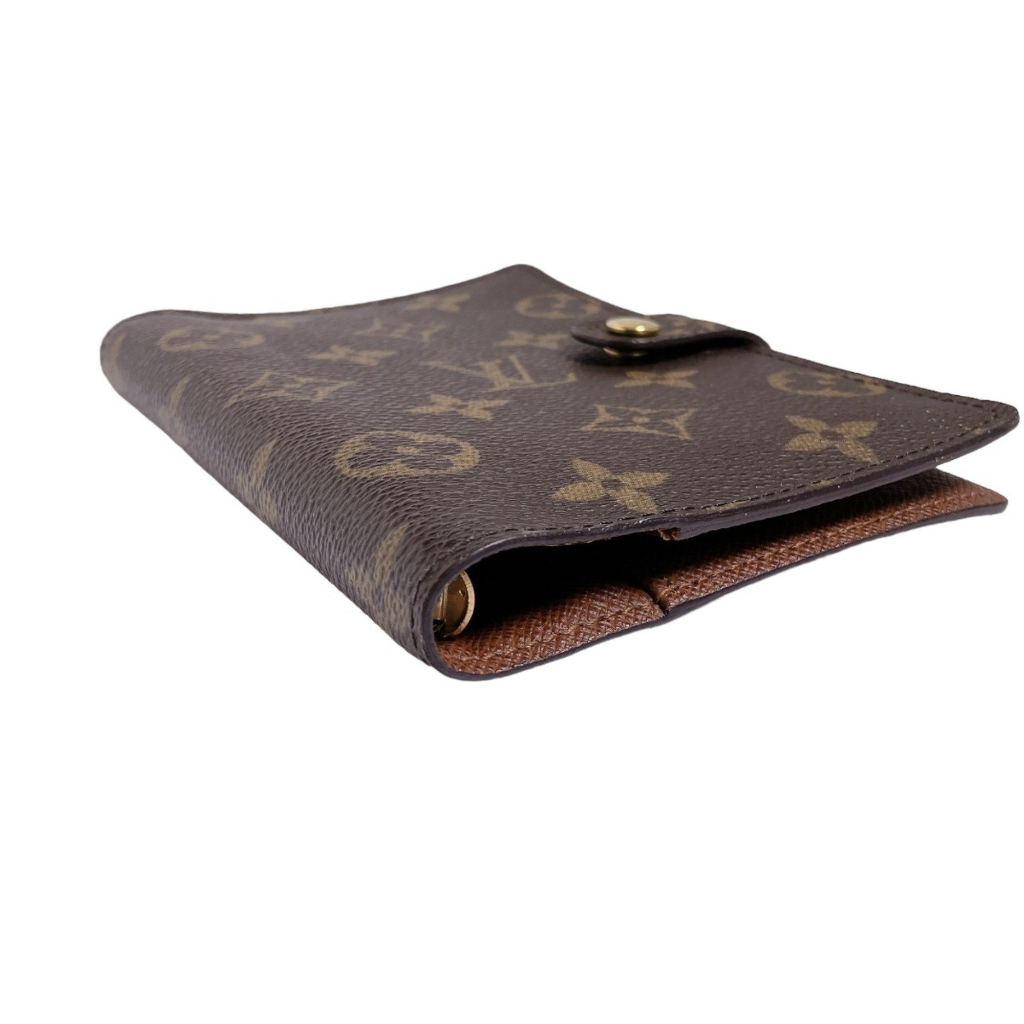 Louis Vuitton LOUIS VUITTON Notebook Cover Case Monogram Agenda PM Canvas R20005 Brown LV