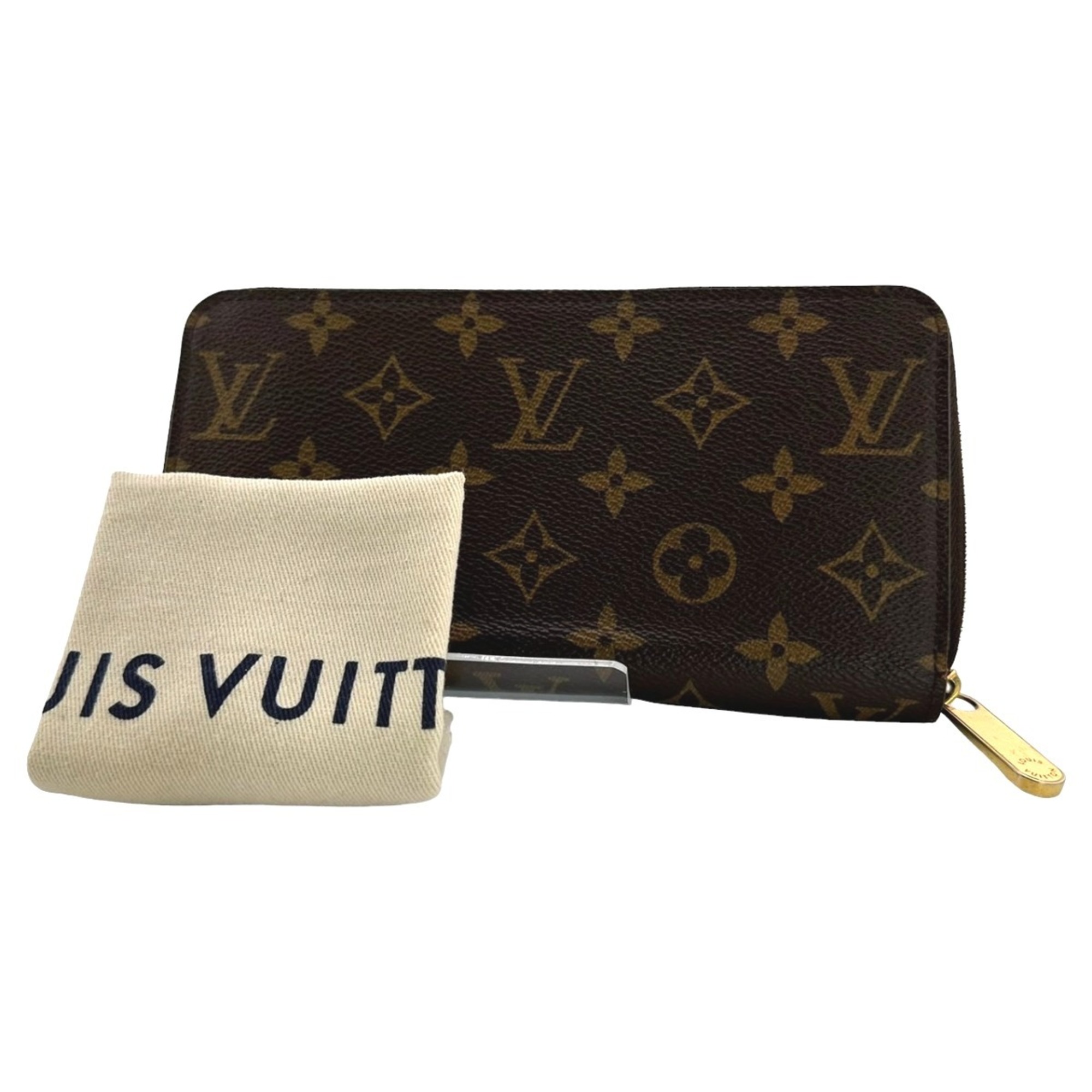 Louis Vuitton LOUIS VUITTON Long Wallet Round Monogram Zippy Canvas M42616 Brown LV