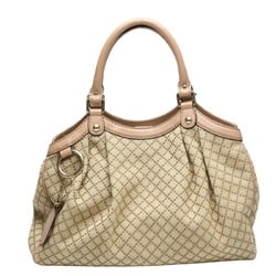 GUCCI Tote Bag Handbag Diamante Canvas GG 211944 Beige