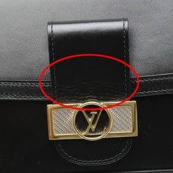 Louis Vuitton Shoulder Bag Dauphine MM LV Lock Chain Calfskin M55821 Noir