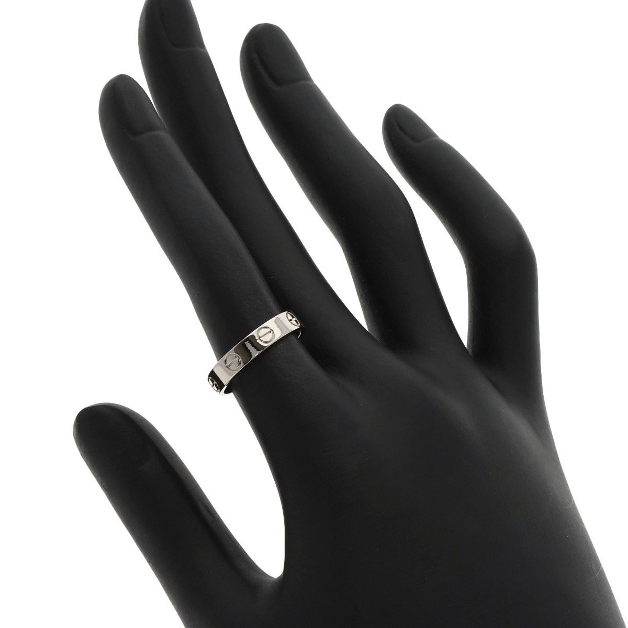 Cartier Love Ring #50 Ring, K18 White Gold, Women's CARTIER