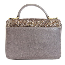 Kate Spade Glitter Handbag Leather Women's