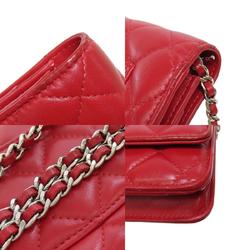 Chanel Chain Wallet Coco Mark Shoulder Bag Lambskin Women's CHANEL