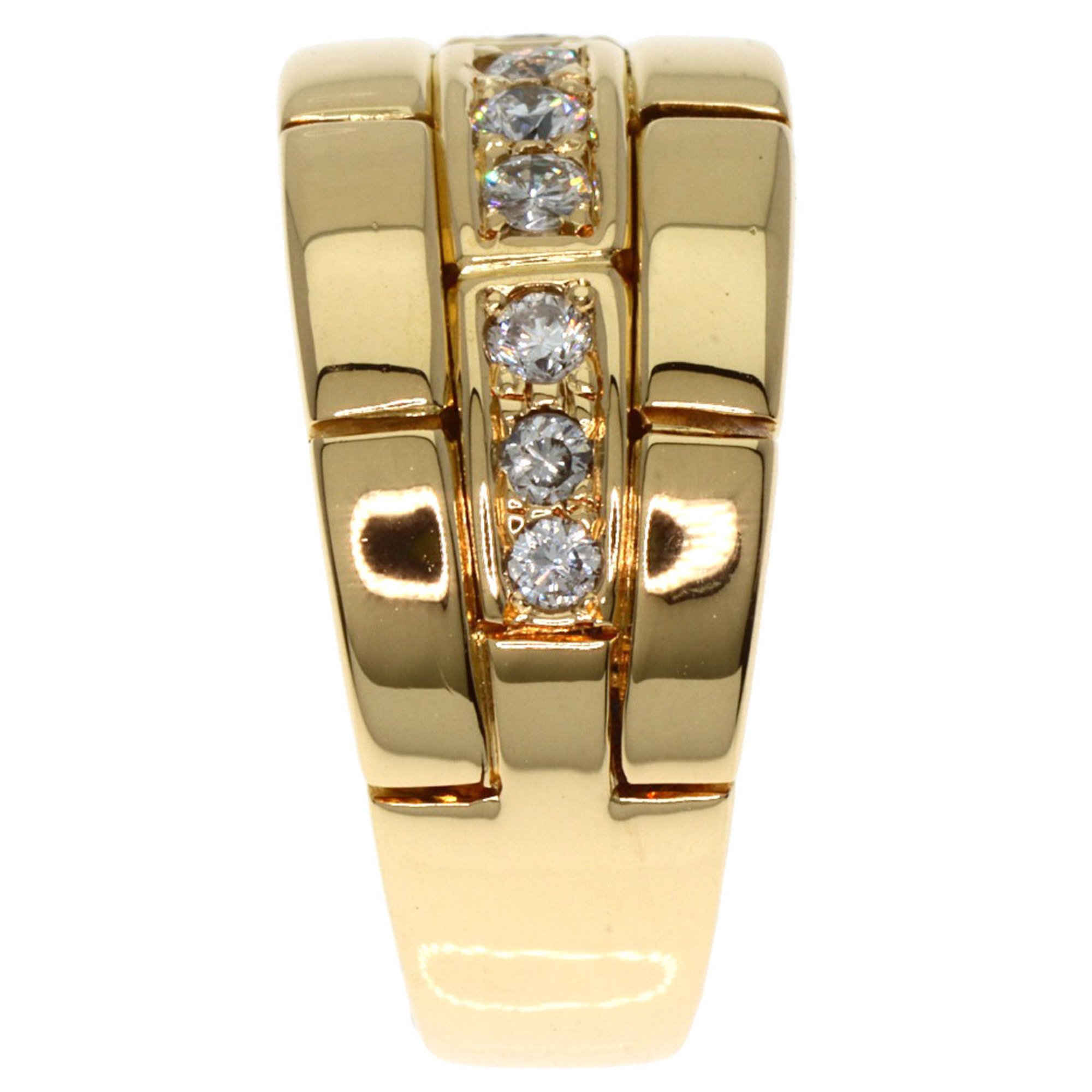 Cartier Maillon Panthere Diamond #54 Ring, K18 Yellow Gold, Women's, CARTIER