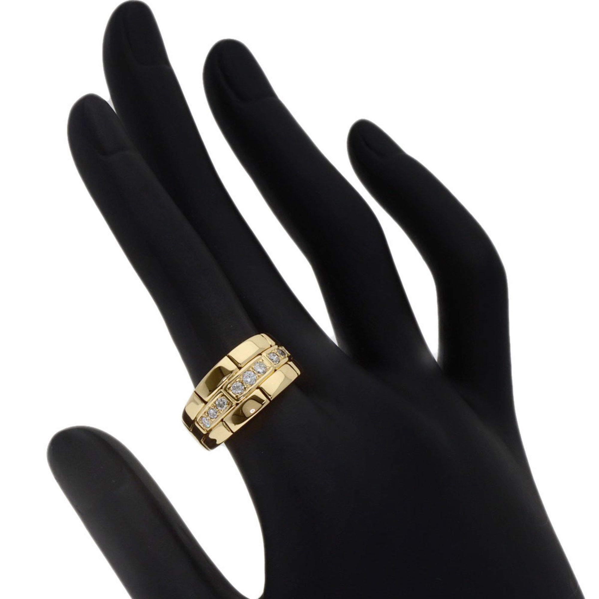 Cartier Maillon Panthere Diamond #54 Ring, K18 Yellow Gold, Women's, CARTIER