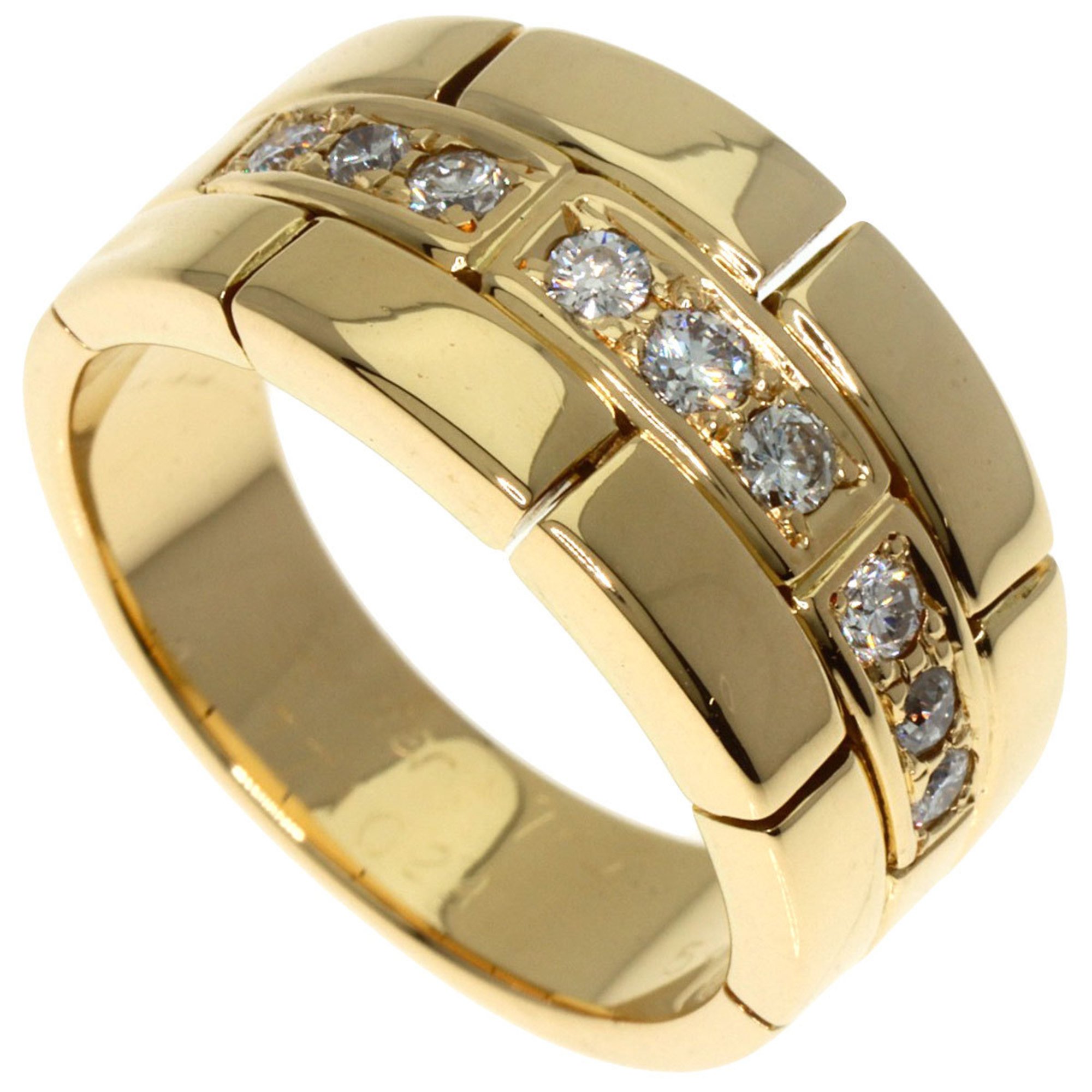 Cartier Maillon Panthere Diamond #54 Ring, K18 Yellow Gold, Women's, CARTIER