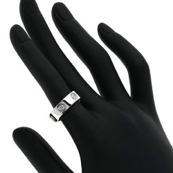 Cartier Love Ring Full Diamond #50 K18 White Gold Women's CARTIER