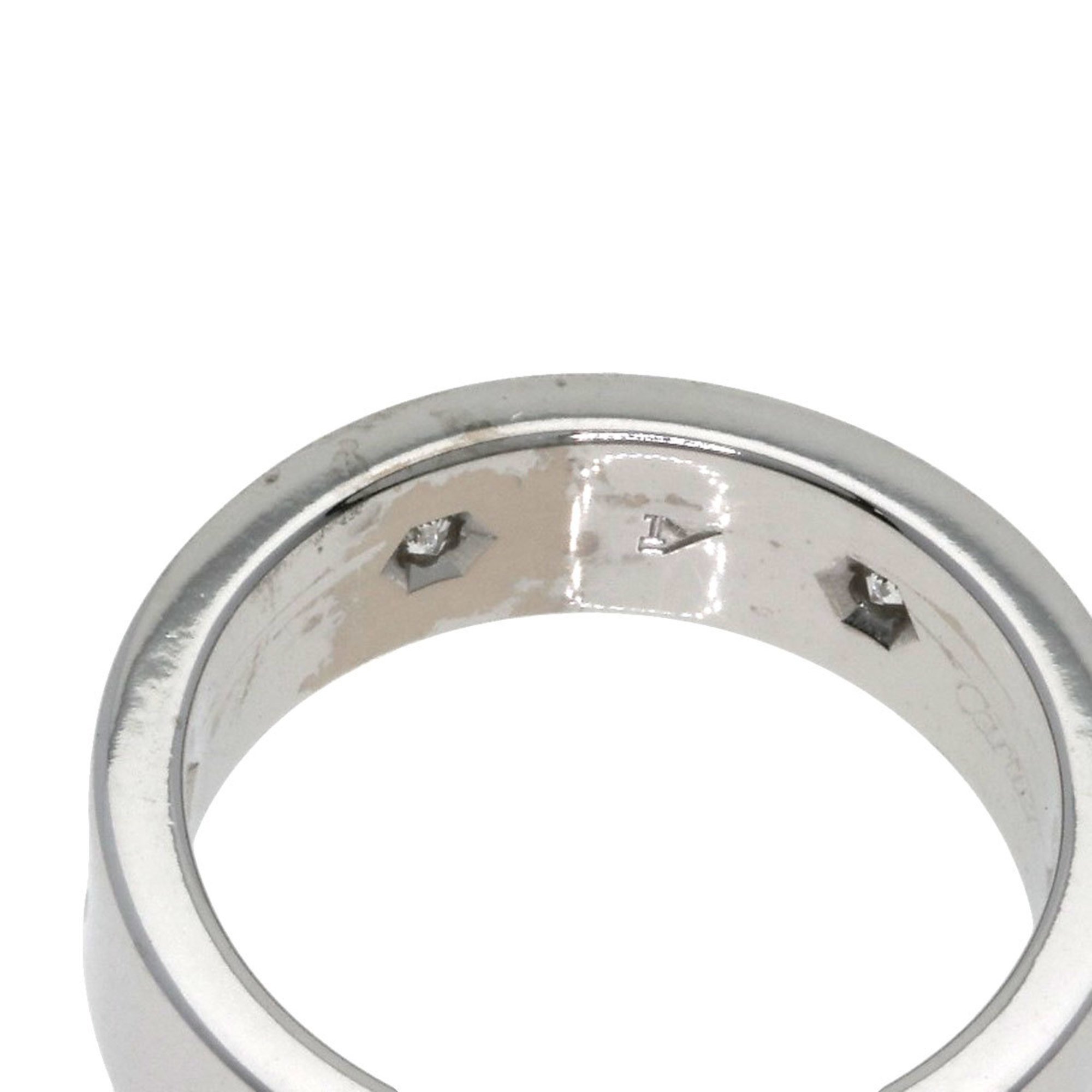 Cartier Love Ring Full Diamond #50 K18 White Gold Women's CARTIER