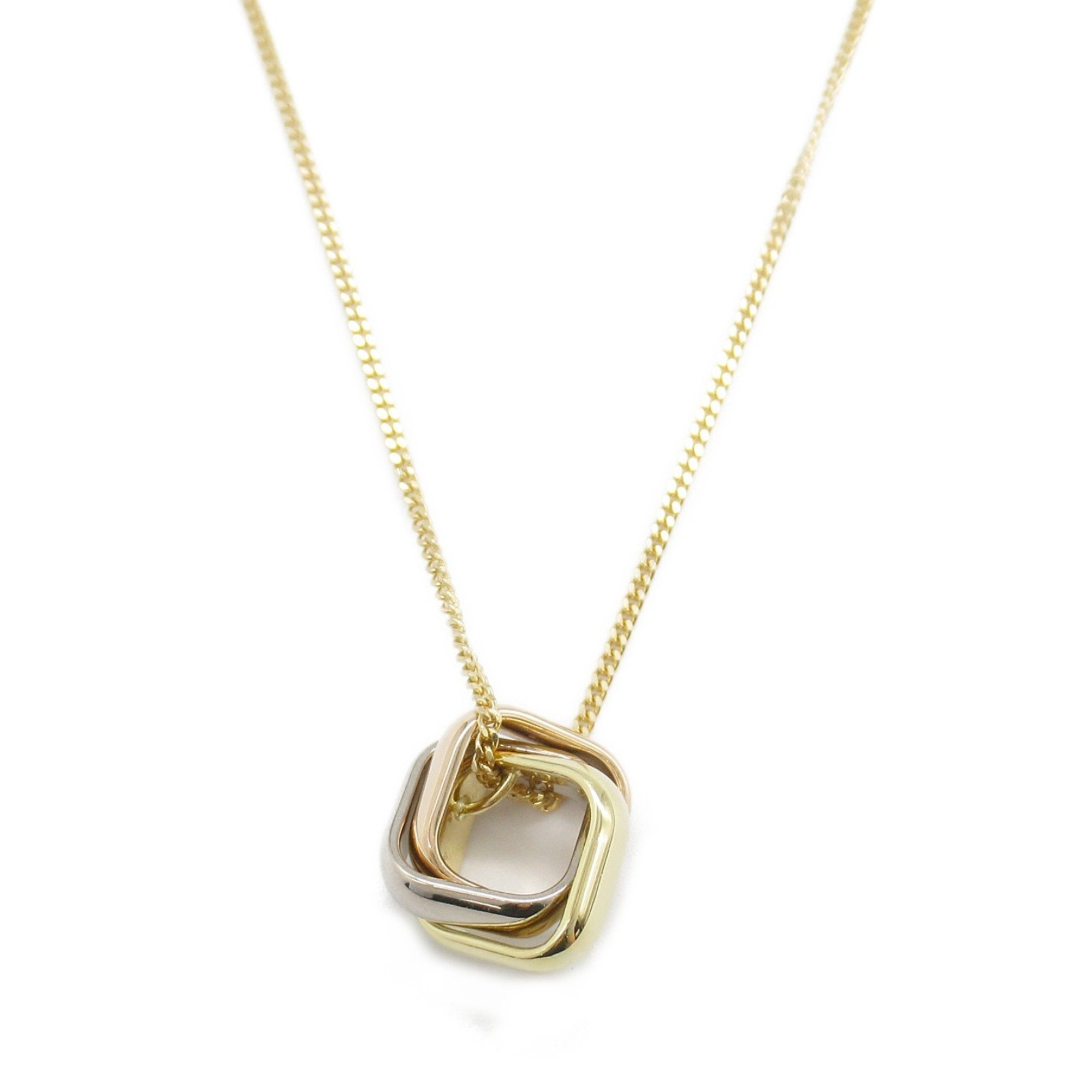 CARTIER Trinity Cushion Necklace K18 (yellow gold) K18WG (white (pink Ladies Gold