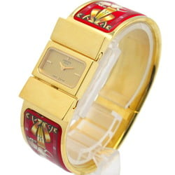 Hermes HERMES Loke Watch GP (Gold Plated) Ladies Gold LO1.201