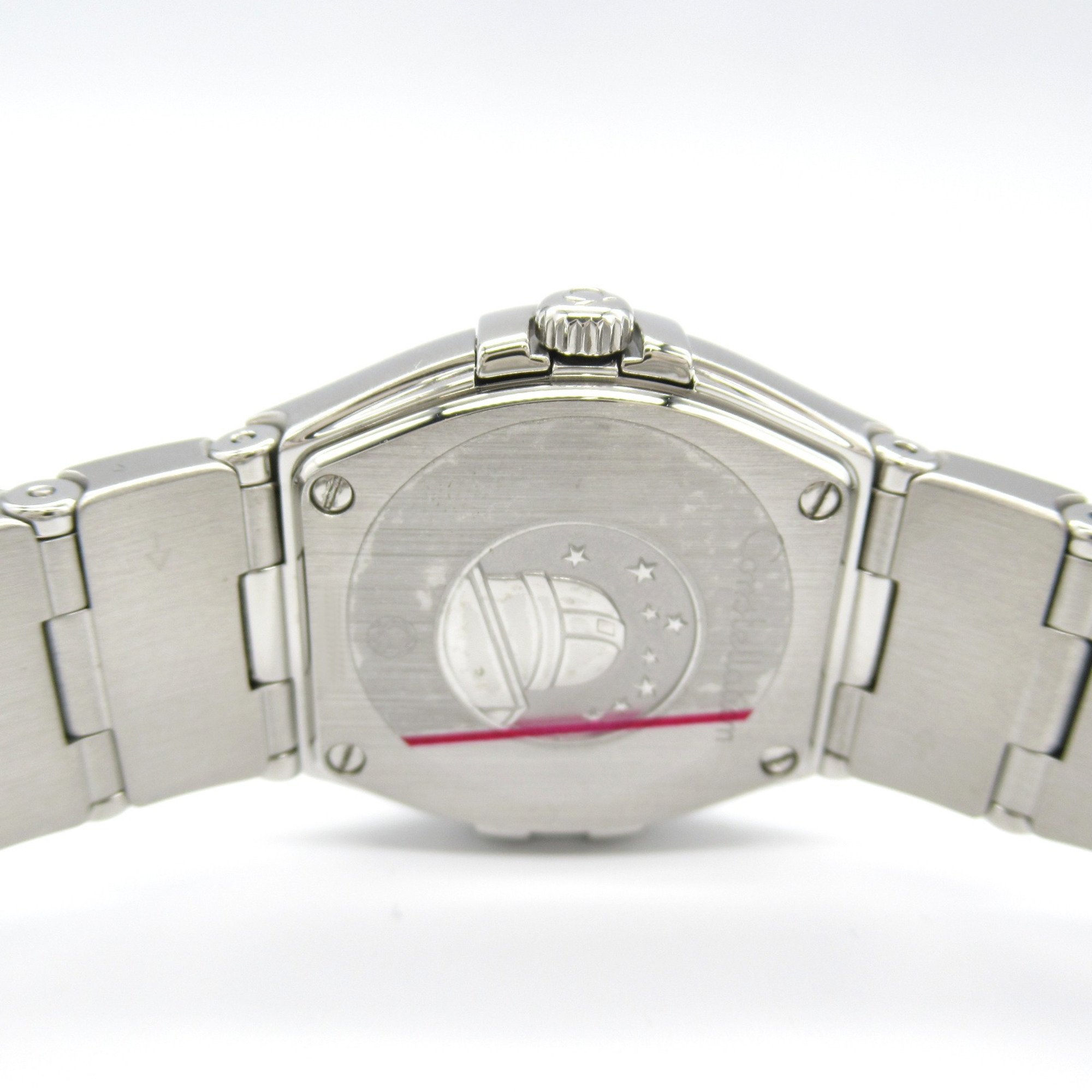 OMEGA Constellation Plume 12P Diamond Watch Stainless Steel Ladies Pink Shell 123.10.24.60.57.002