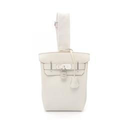 Hermes Kelly Akkad PM Gripere Waist Bag Body Togo Men's White 083589CK