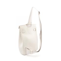 Hermes Kelly Akkad PM Gripere Waist Bag Body Togo Men's White 083589CK