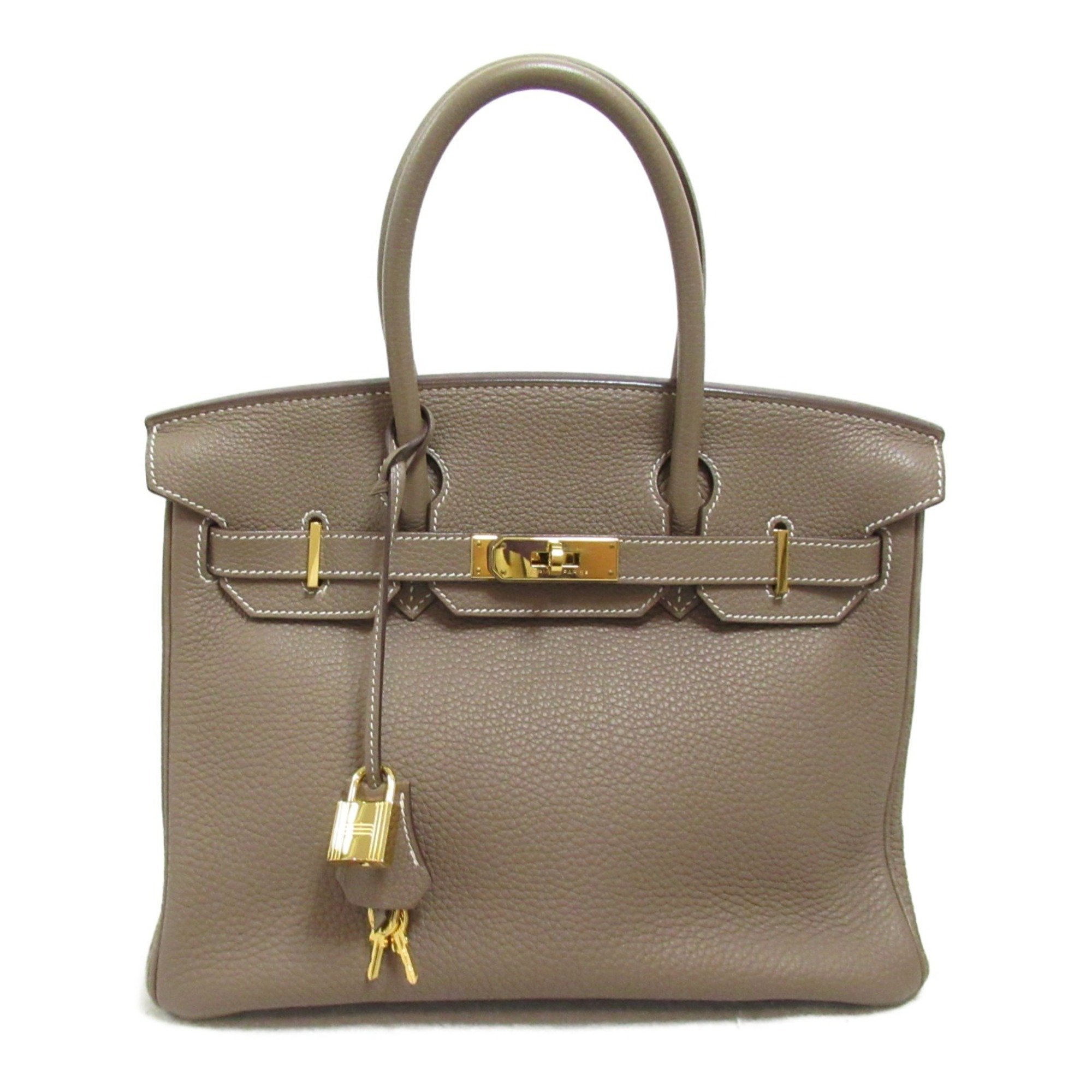 Hermes HERMES Birkin 30 Etoupe Handbag Bag Leather Togo Women's Grey