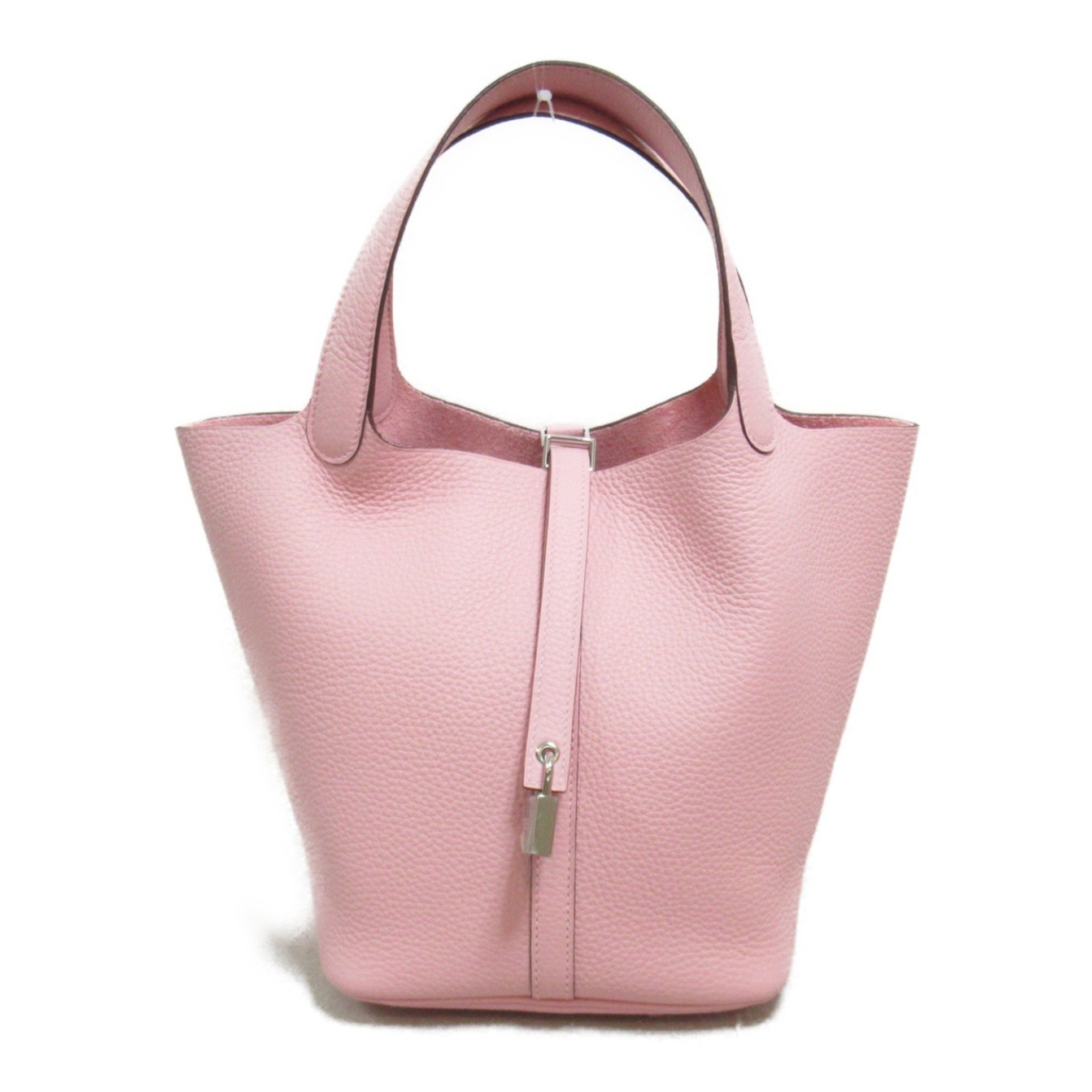 Hermes HERMES Picotin Lock MM Handbag Bag Leather Taurillon Clemence Women's Pink