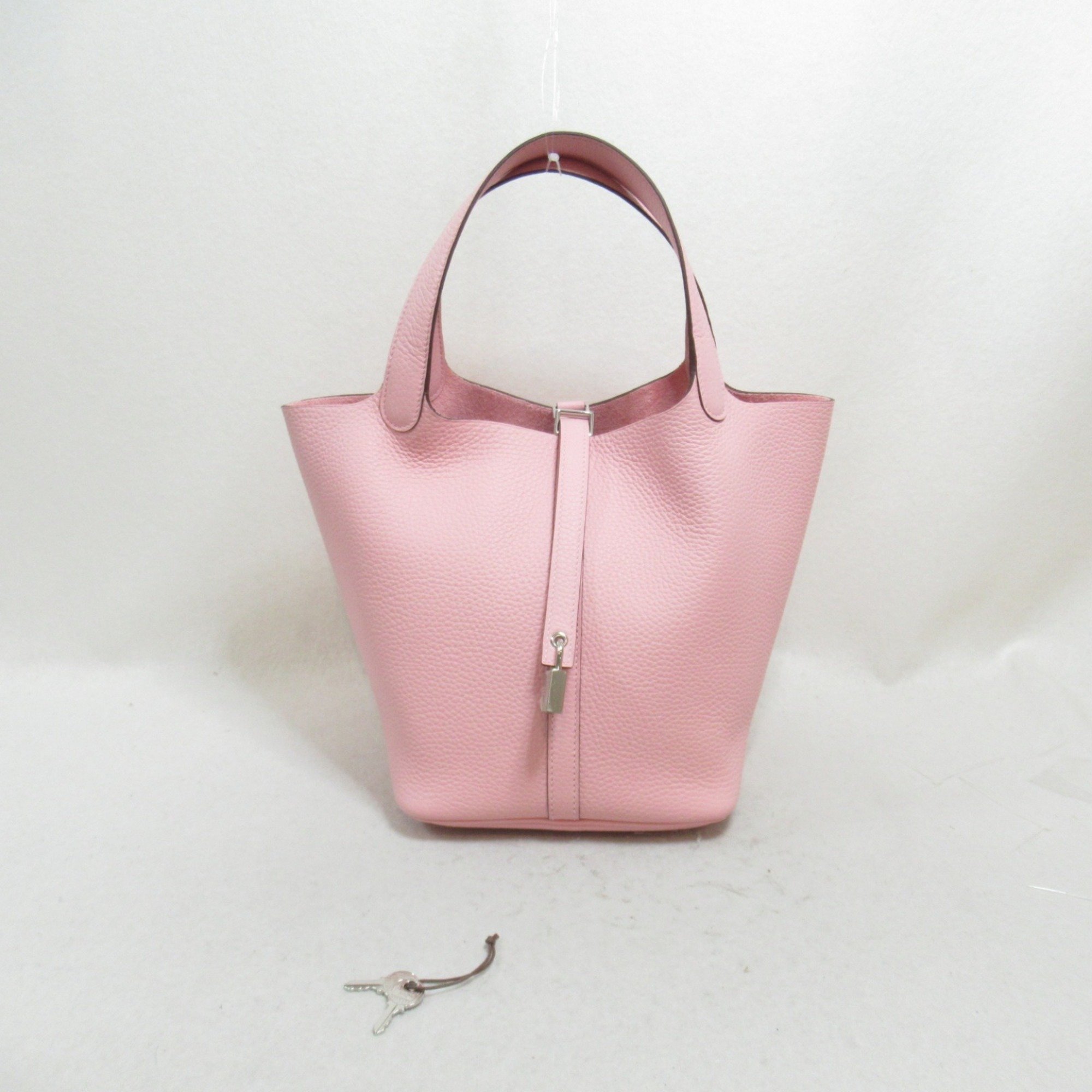 Hermes HERMES Picotin Lock MM Handbag Bag Leather Taurillon Clemence Women's Pink