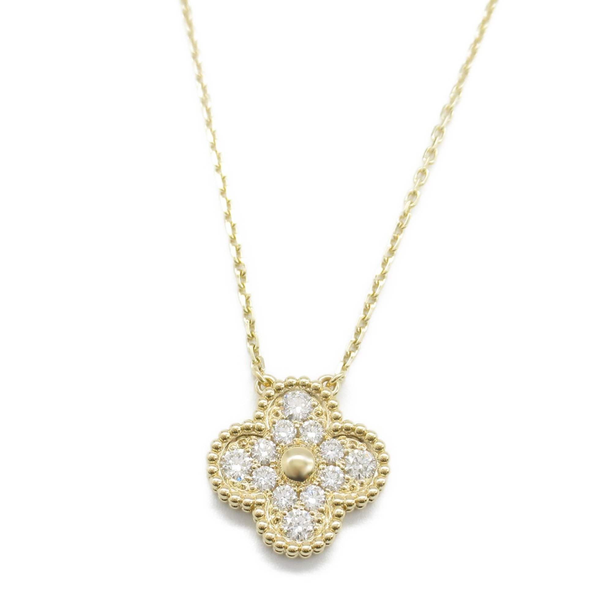 Van Cleef & Arpels Alhambra Necklace, K18 (yellow gold), diamond, ladies, clear, VCAR5300