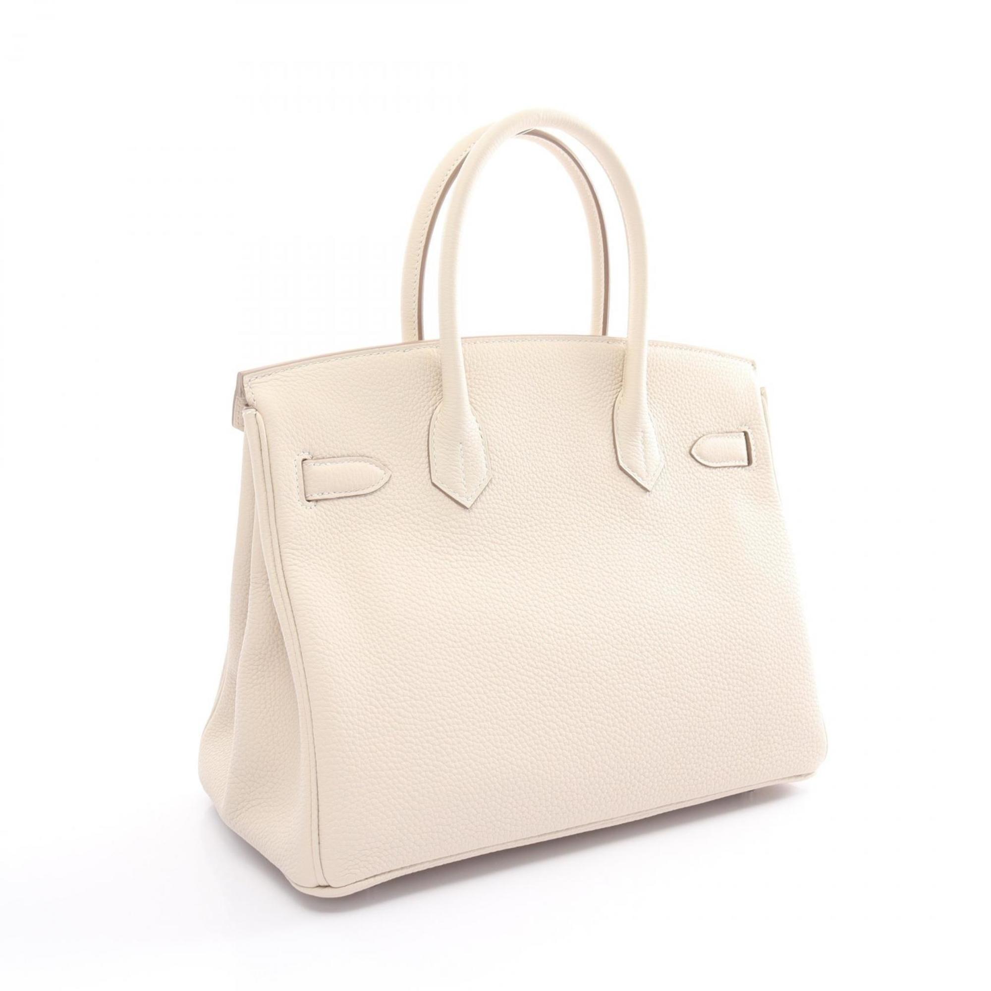 Hermes HERMES Birkin 30 Cre Handbag Bag Togo Women's White 030520CK