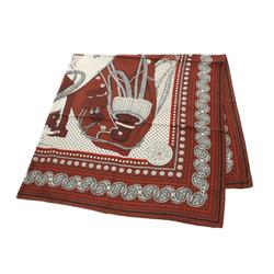 Hermes HERMES Carre Gean 140 ZOUAVES ET DRAGONS Scarf Silk Cashmere Women's Brown Multicolor