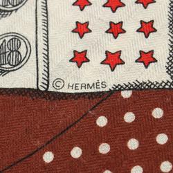 Hermes HERMES Carre Gean 140 ZOUAVES ET DRAGONS Scarf Silk Cashmere Women's Brown Multicolor