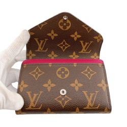 Louis Vuitton LOUIS VUITTON Tri-fold wallet Portefeuille Marie Compact Monogram Coin purse included canvas M60494 Fuchsia LV