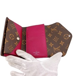 Louis Vuitton LOUIS VUITTON Tri-fold wallet Portefeuille Marie Compact Monogram Coin purse included canvas M60494 Fuchsia LV