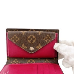 Louis Vuitton LOUIS VUITTON Tri-fold wallet Portefeuille Marie Compact Monogram Coin purse included canvas M60494 Fuchsia LV