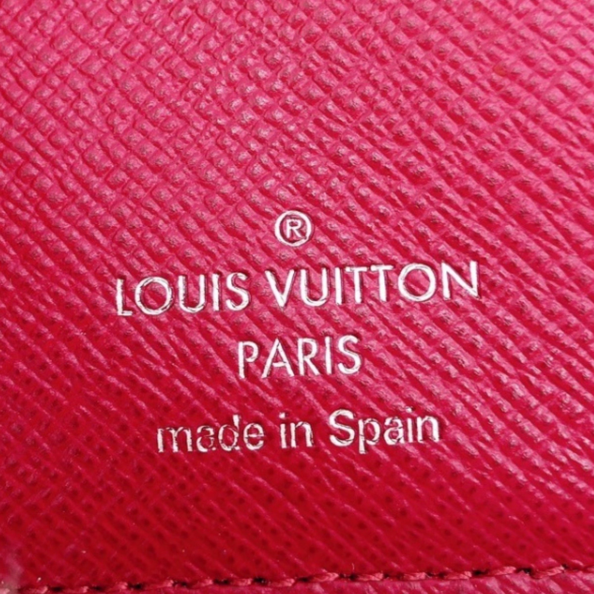 Louis Vuitton LOUIS VUITTON Tri-fold wallet Portefeuille Marie Compact Monogram Coin purse included canvas M60494 Fuchsia LV