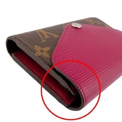 Louis Vuitton LOUIS VUITTON Tri-fold wallet Portefeuille Marie Compact Monogram Coin purse included canvas M60494 Fuchsia LV