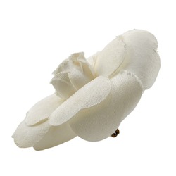 CHANEL Brooch Corsage Camellia White