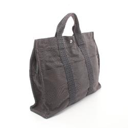 Hermes HERMES Air Line MM Tote Bag Nylon Canvas Men's Women's Gray