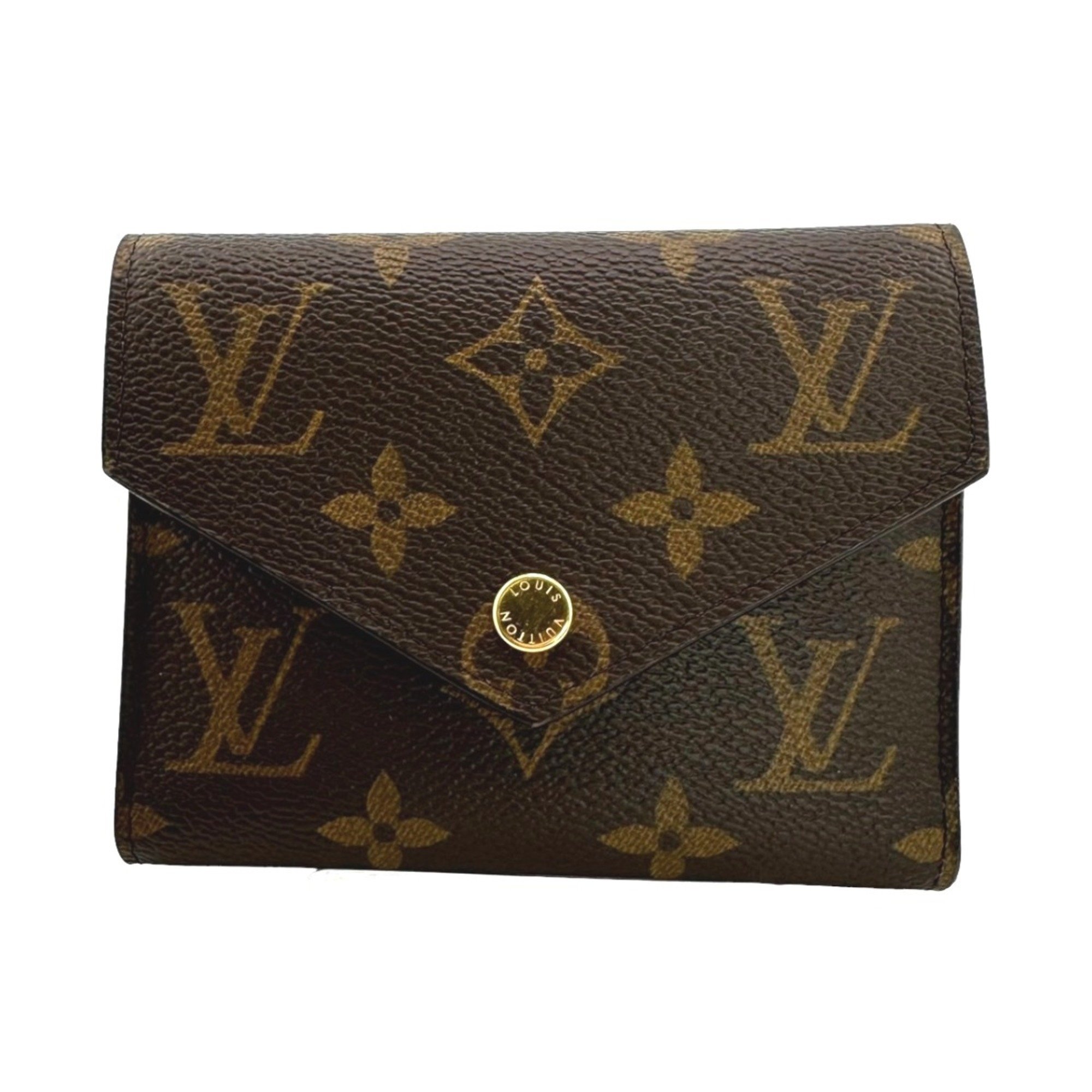 Louis Vuitton LOUIS VUITTON Wallet/Coin Case Card and Coin Purse Monogram Portefeuille Victorine Canvas M41938 Fuchsia LV