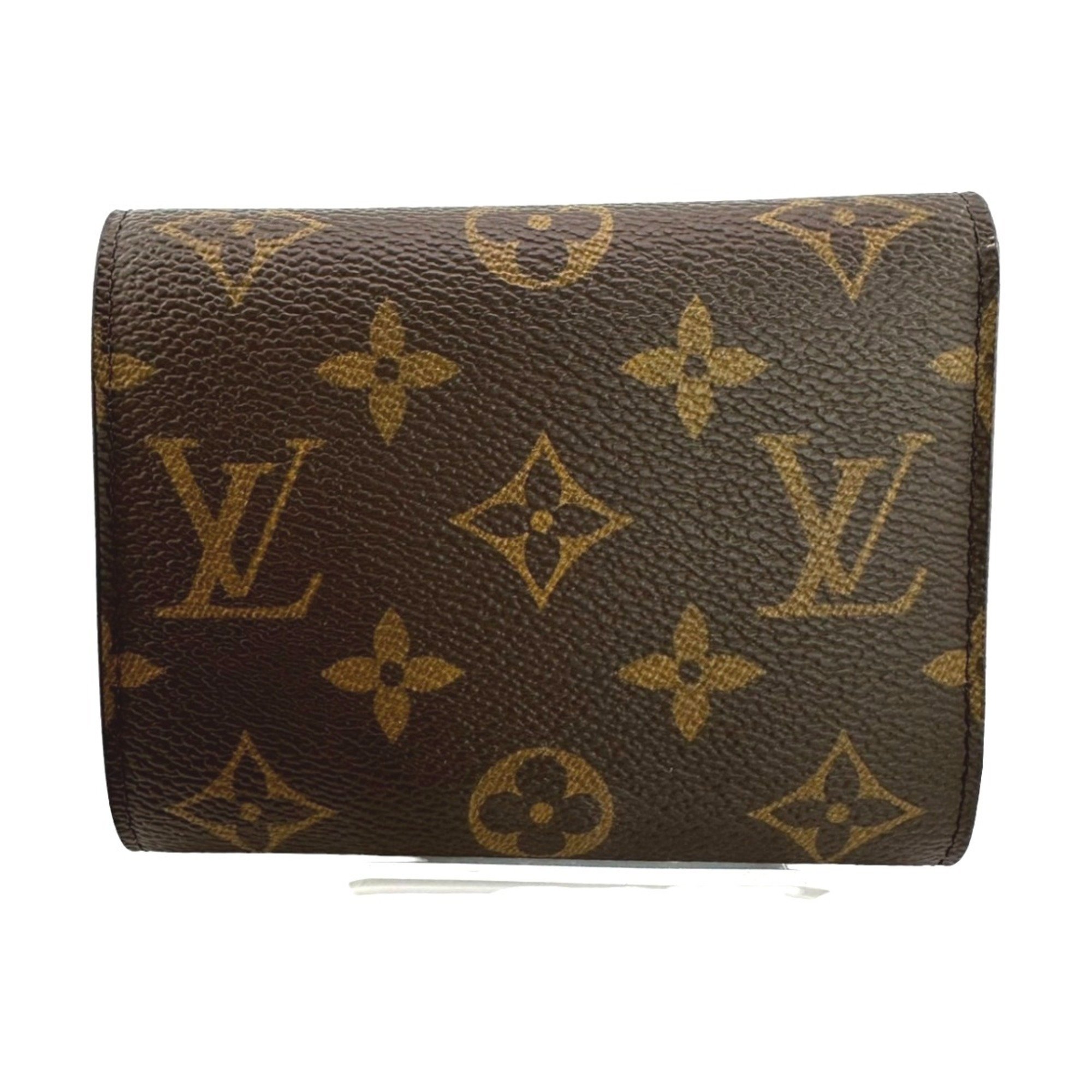 Louis Vuitton LOUIS VUITTON Wallet/Coin Case Card and Coin Purse Monogram Portefeuille Victorine Canvas M41938 Fuchsia LV