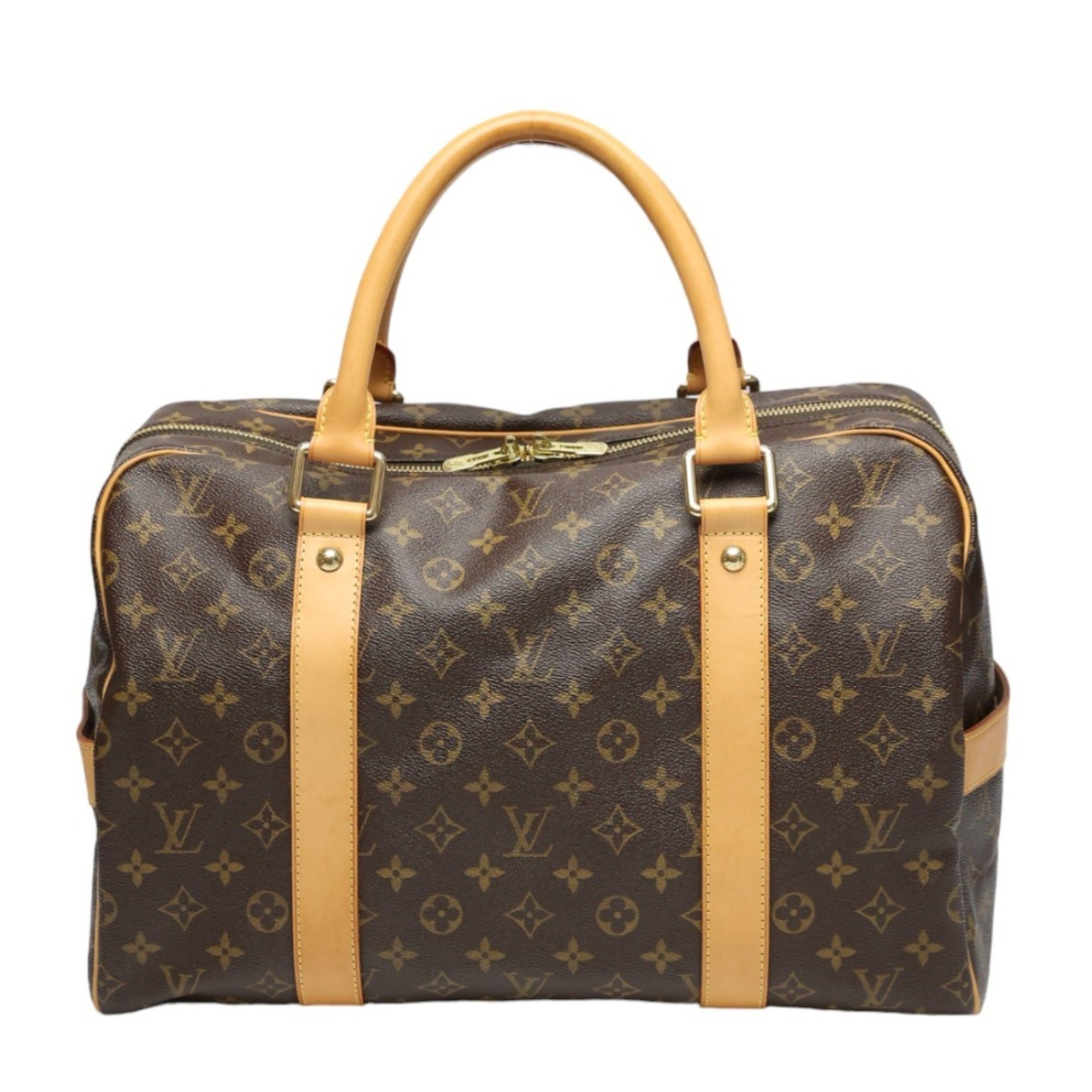 Louis Vuitton LOUIS VUITTON Boston Bag Monogram Carryall Canvas M40074 Brown LV