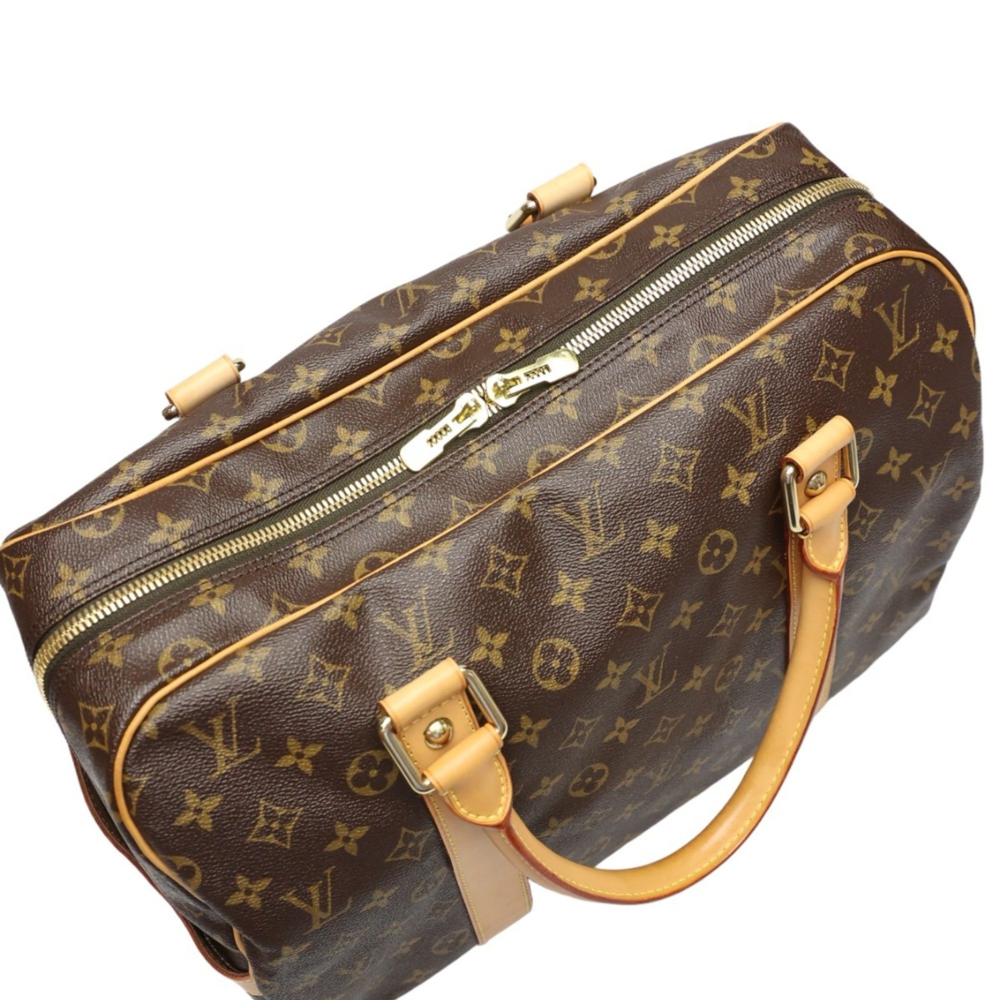 Louis Vuitton LOUIS VUITTON Boston Bag Monogram Carryall Canvas M40074 Brown LV