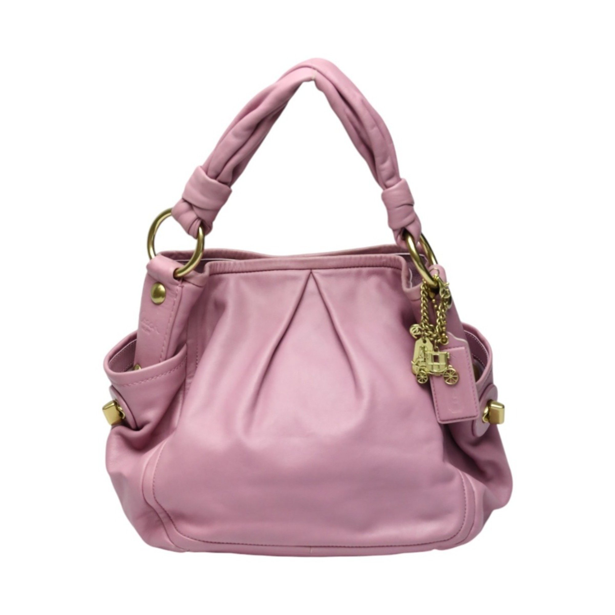 Coach COACH Tote Bag Shoulder Calf Leather 13412 Pink Purple