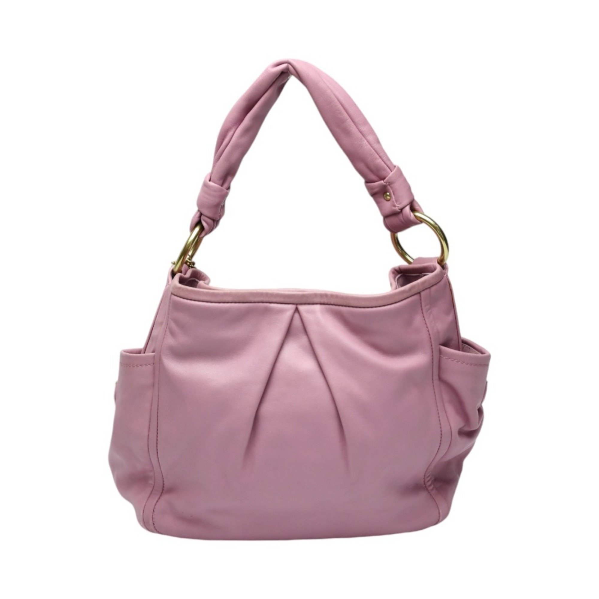 Coach COACH Tote Bag Shoulder Calf Leather 13412 Pink Purple