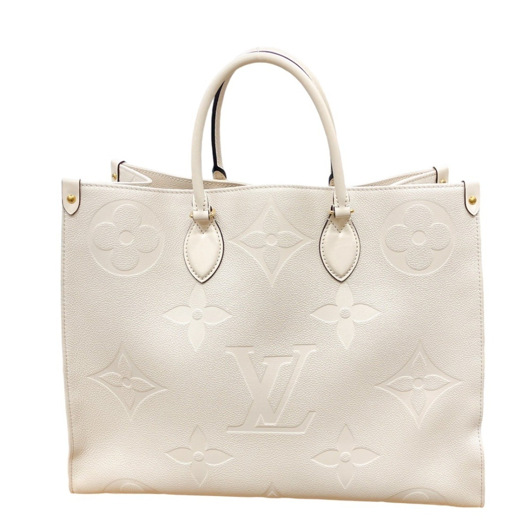 Louis Vuitton LOUIS VUITTON Tote Bag On the Go GM Monogram Shoulder Empreinte M45081 Beige LV