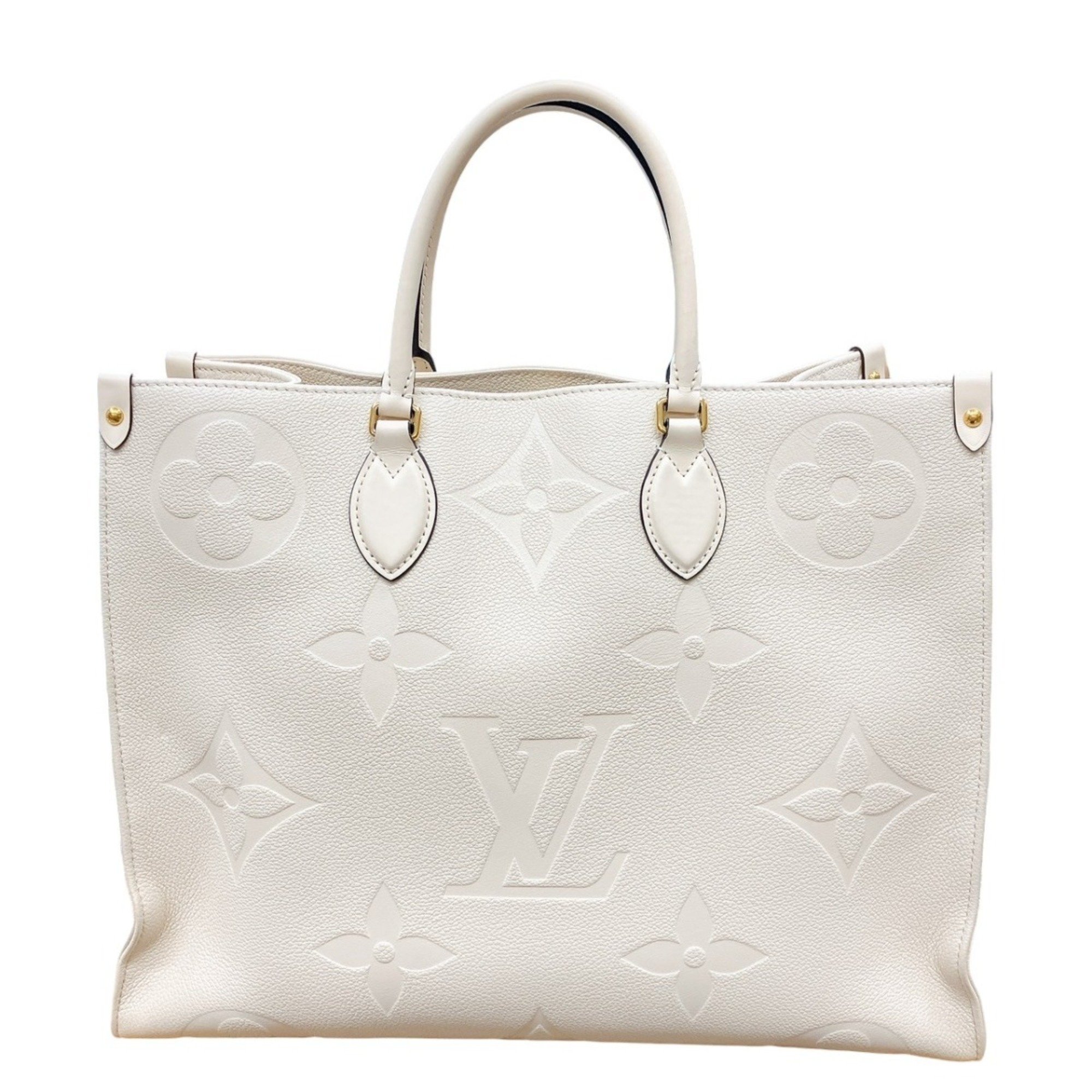 Louis Vuitton LOUIS VUITTON Tote Bag On the Go GM Monogram Shoulder Empreinte M45081 Beige LV