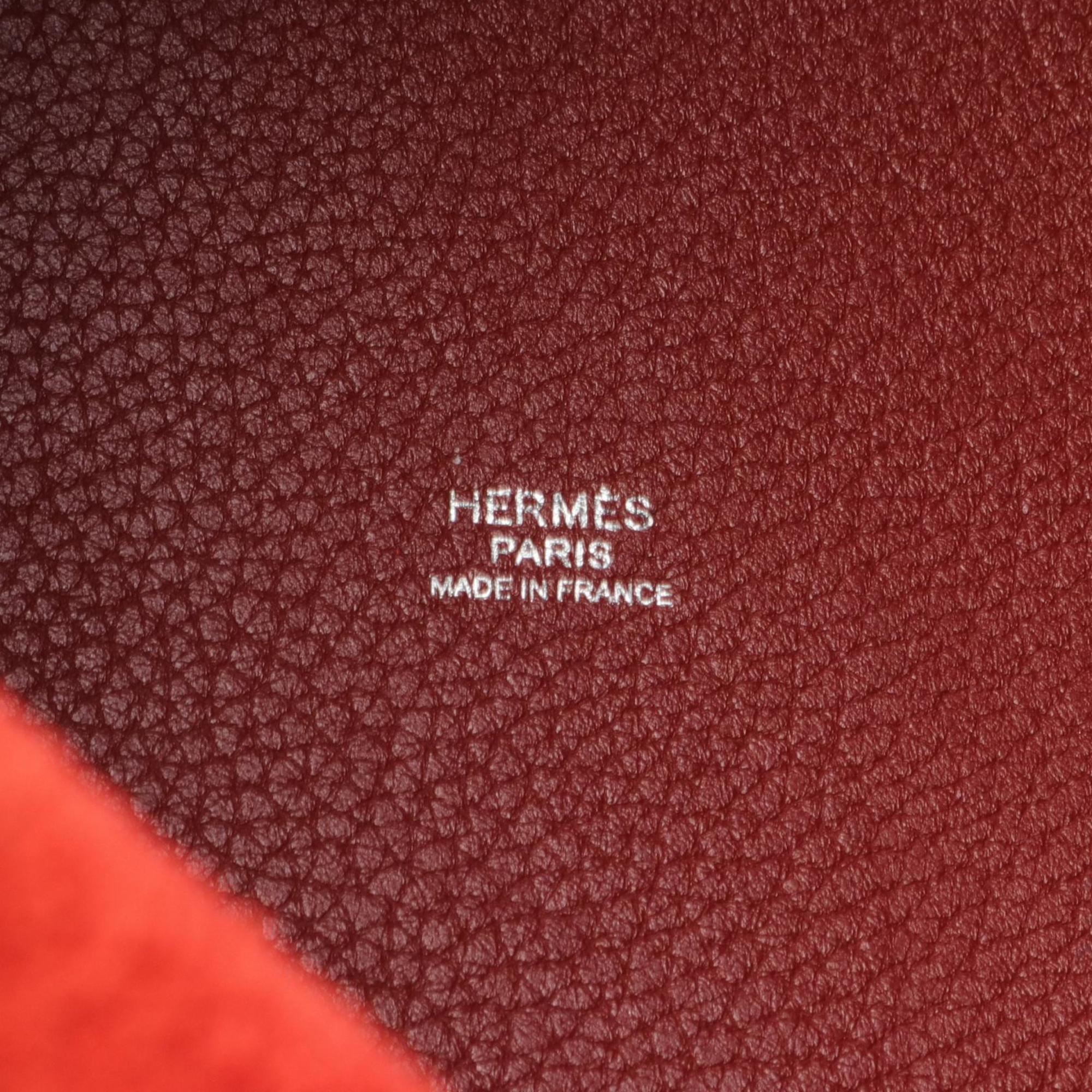 Hermes HERMES Picotin Lock Touch MM Rouge H Brick Handbag Bag Taurillon Clemence Women's Bordeaux