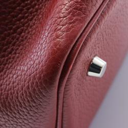 Hermes HERMES Picotin Lock Touch MM Rouge H Brick Handbag Bag Taurillon Clemence Women's Bordeaux