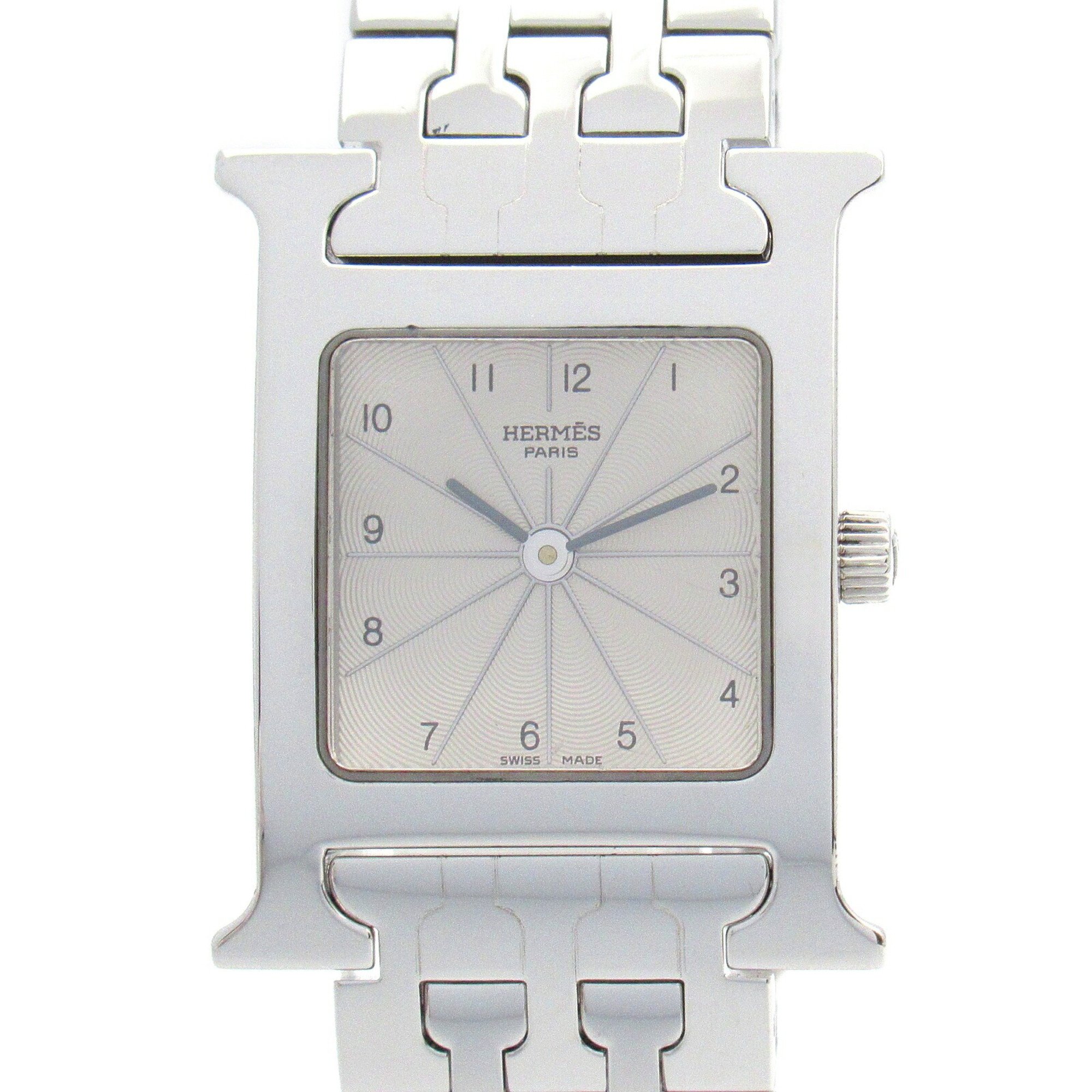 Hermes HERMES H Watch Wristwatch Stainless Steel Ladies Silver HH1.210